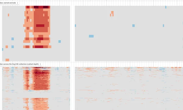 Preview of A loss-of-function allele across breeds (Dog10K)