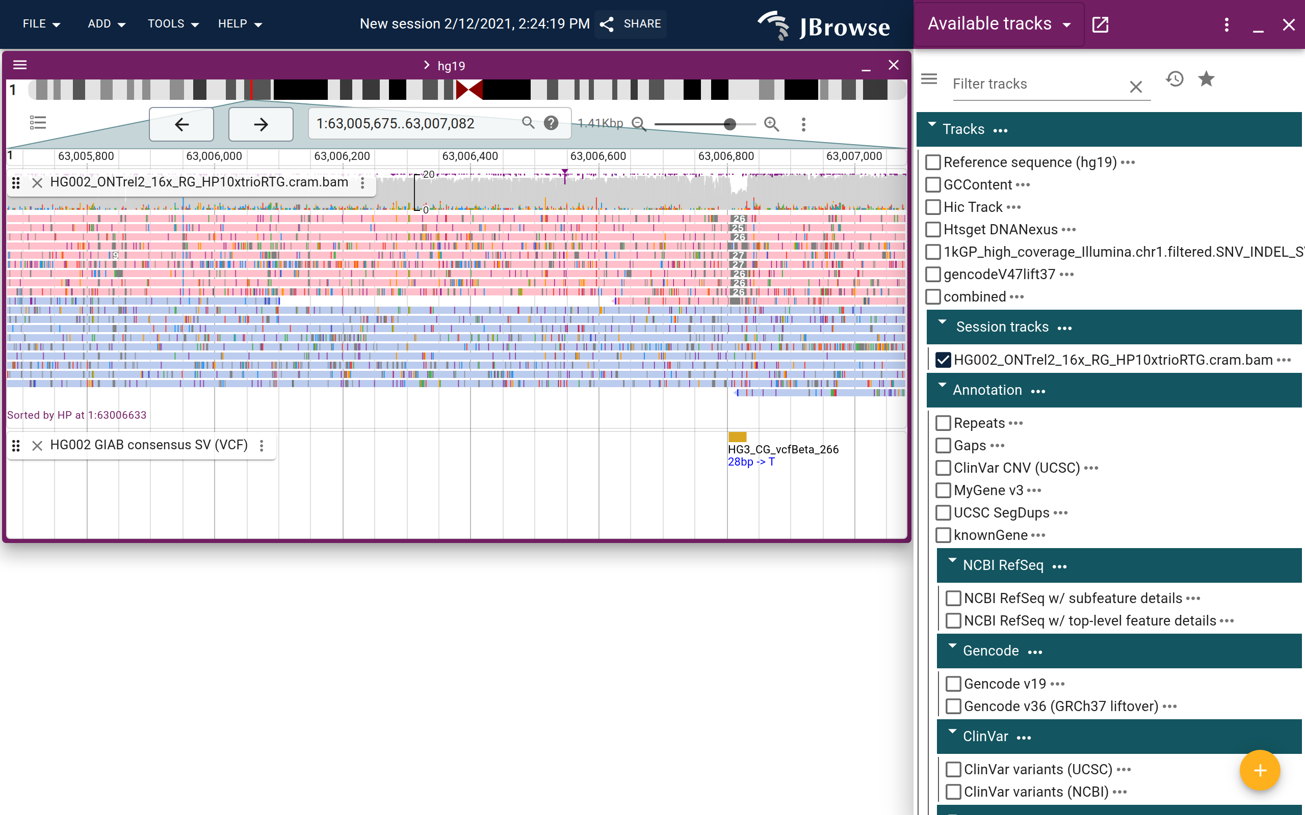 Heterozygous small deletion